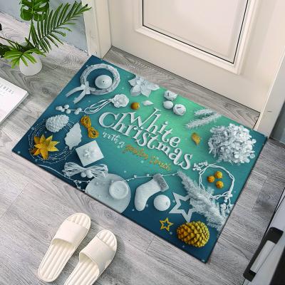 China Washable Amazon Selling Custom Carpet Christmas Gift Designer Bathroom Blankets and Mats Sets 3 Pieces for sale