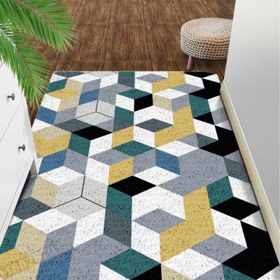 China PVC Waterproof Washable Mat Pvc Coil Mat Outdoor Mat Custom Polyester Flooring Surface for sale