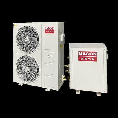 China Hotel MACON mini ERP A+++ 15KW heat pump DC inverter evi split heat pump for -35'C for cold area house heating for sale