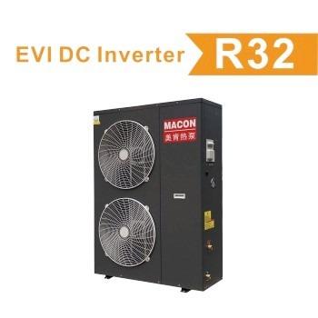 China ERP A+++ MACON R32 EVI Full DC Inverter Outdoor Heat Pump and Solar Heating System for House Heating and Domestic Hot Water for sale