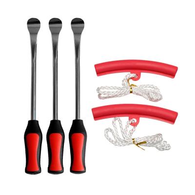 China Metal 5 in 1 Tire Changing Set Levers Tire Spoon Set Levers Spoon Tools Heavy Duty Motorcycle Bike Car Tire Irons Tool Kit for sale