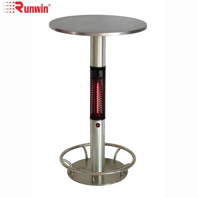 China CE/GS living room product parameters low shine gold tube heater outdoor table heater for sale