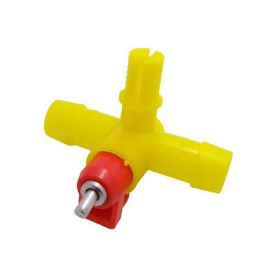 China Automatic Plastic Poultry Water Drinker Water Chicken Nipple Tee Poultry Drinker Chicken Float Line Equipment for sale