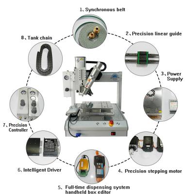 China XHL-D441 R 4-AXIS 360 Rotation Glue dispenser machine for sale