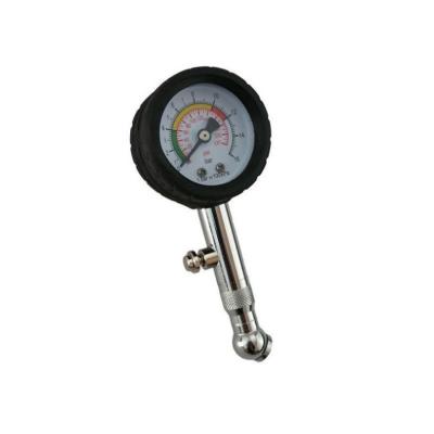 China Accurate Rubber+copper Hose Car Tire Pressure Gauge 0-220psi Meter Auto Auto Tire Air Pressure Gauge for sale