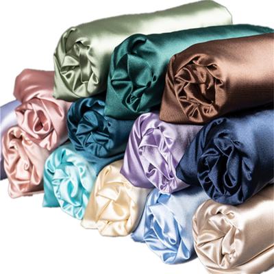 China Sustainable 900 Colors Polyester Satin Fabric Readystock Satin Fabric For Wedding Dress Wedding Decoration for sale