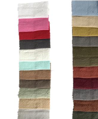 China 100% Sustainable Cotton 16S*16S Sand Washed Crepe Fabric For Garment In Stock for sale