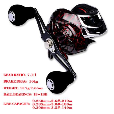 China Baitcasting LEFT HAND 18+1 Bearings Reel Waterproof High Speed ​​Fishing Reel Left / Right Hand Fishing Reel With Magnetic Brake System for sale