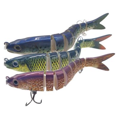 China One-stop Multi Joint Hard Bait Fishing Tackle Sinking Wobblers Service 14cm 23g Swimbait 8 Segments Fishing Lures for sale