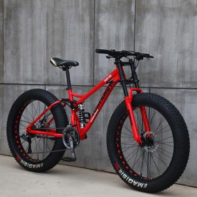 China Carbon Fiber Mountain Bike Offroad Snow Beach 4.0 Super Wide Tires One Wheel Variable Speed ​​Bike for sale