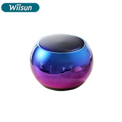 China Free Sample Wireless Mini Speaker M3 3D Plating Blue Bass Wireless Metal Portable Speaker Super Round Steel Cannon Tooth for sale