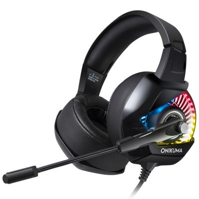 China ONIKUMA K6 Factory Headband Gaming Headset With MIC RGB Light Noise Canceling Gaming Earphone For Xbox One PS4 for sale