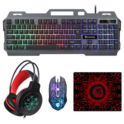 China G11RGB Keyboard and Mouse Set Colorful Backlit Gaming Keyboard Mouse Headset for Gaming Mouse Keyboard Headset USB Game for sale