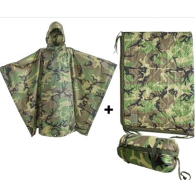 China Latest Product Cape Waterproof Raincoat Raincoat Three-in-One Square Poncho Outdoor Mountaineering Custom for sale