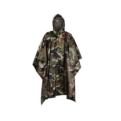 China Wholesale Army Raincoat Raincoat Customized Camouflage Waterproof Military Rain Coat for sale