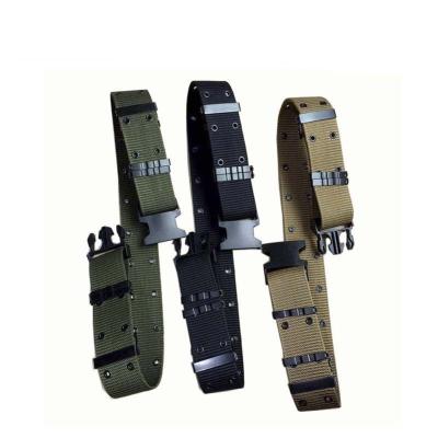 China Outdoor Camping Belt Nylon/Polyester/PP Webbing For Combat Use Tactical Belt With Eyelets for sale