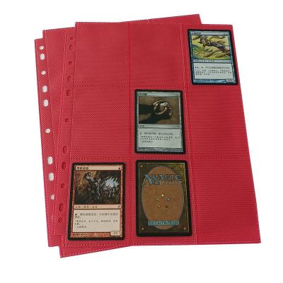 China Rode TCG 18 Trading Card Pocket Pages Cpp Side Loading voor Sotrage ISO Te koop