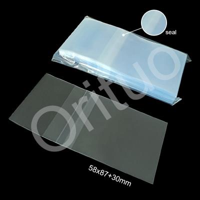 China Fundas interiores sellables transparentes 58x87+30mm Fundas pequeñas Yugioh en venta