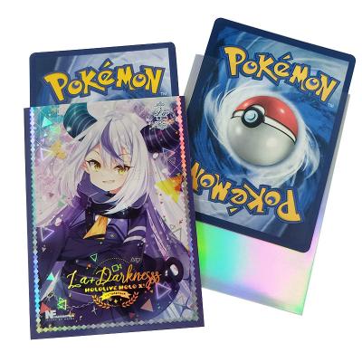 China Custom Holographic Art Printing Card Sleeves Tcg Cartoon Card Sleeve MTG Yugioh Size Cute Anime Girl Card Sleeves for sale