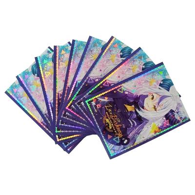 China 66X92MM Custom Game Card Sleeves  Printed Art Holographic Card Sleeve for sale