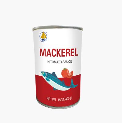 China Factory supplier canned mackerel tin fish halal canned fish in tomato sacue for sale