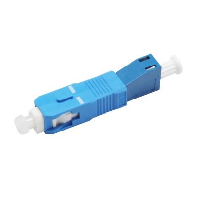 China Telecom Network OEM UPC Hybrid Fiber Optic Adapter LC-Sc Male SC Male LC Simplex Duplex SC To LC Adapter for sale