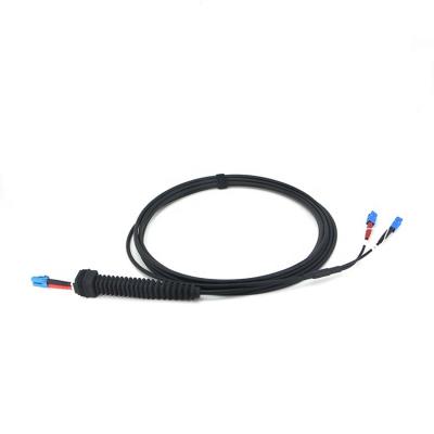 China PVC waterproof armored patch cord LC UPC NSN 12core 20 SM ftta cpri fiber optic indoor outdoor armored ftta armored patch cord for sale