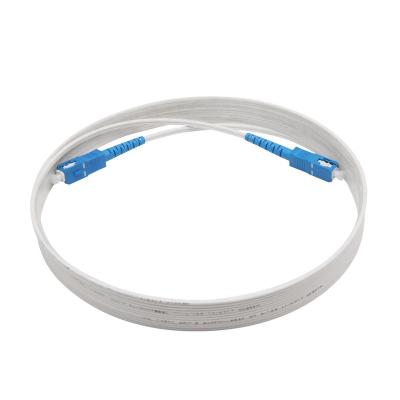 China preterminated mini ftth fiberglass patch cord SC UPC drop cable fiber optic patch cord QYPCSC-SC-010 for sale