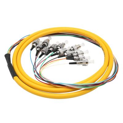 China Fiber Optic Fiber Optic ST Pigtail Patch Cord MM ST SM 0.9mm Pigtail With APC Connector QYPTFC-009 for sale