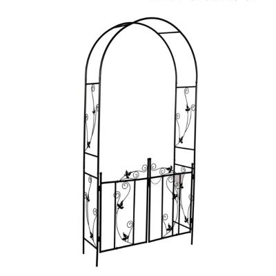 China Wholesale Cheap Easily Assembled Price Wrought Iron Metal Garden Flower Arch for sale