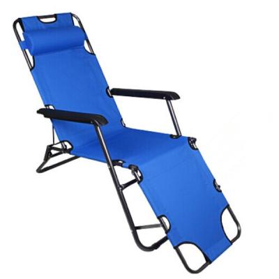 China Lightweight Outdoor Portable Sun Sofa Chair Garden Camping Chair Garden Sun Bed With Pillow for sale