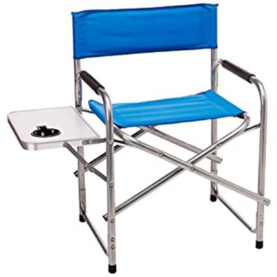 China Modern Camping Metal Frame Aluminum Tube Director Folding Chair With Table for sale