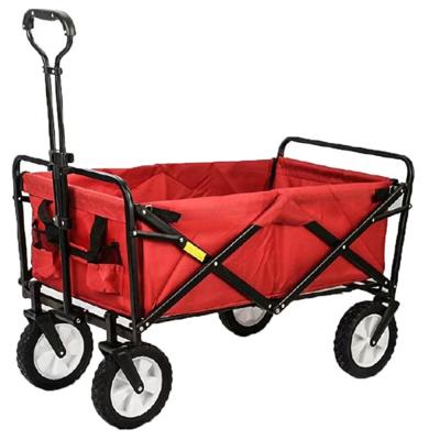 China Tools Iron Beach Cart Outdoor Folding Steel Cart Garden Cart Camping Cart for sale