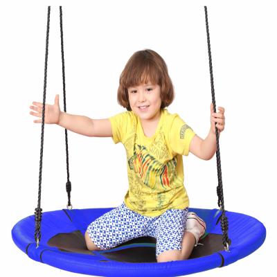 China Blue Flying Hanging Tree Bird Swing Swing Net Cheap Outdoor Round Garden Kid's Nest Furniture Swing Swing for sale