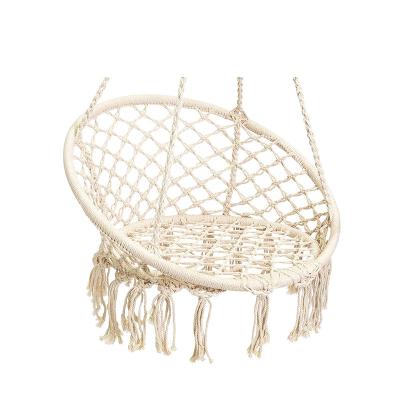 China White Indoor Outdoor Furniture Arming Rope Swing Chair For Living Room for sale