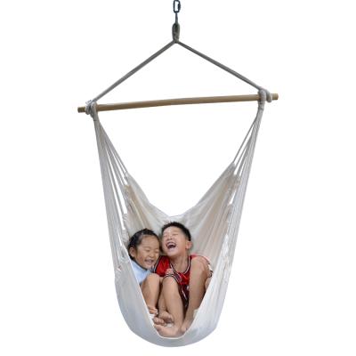 China Indoor Cotton Rope Peruvian Outdoor Furniture Swing Chair Canvas Room Polyester Hanging Wooden Hammock Chair for sale