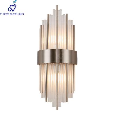 China Modern Modern Crystal Wall Lamp, Gold LED Wall Lamp, Three Way Dimmable Pendant Lamp for Dining RoomGold Facing Bathroom Wall Lamp for sale