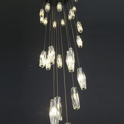 China Contemporary Chandeliers Crystal High Ceiling, Crystal Chandelier Spiral Staircase Modern Foyer Chandelier for sale