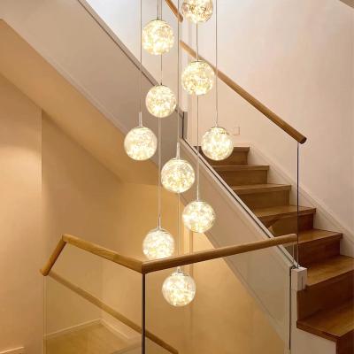 China Crystal Ball Ceiling Modern Contemporary Chandelier Large Chandeliers for High Ceilings, Modern Villas and Staircases, Adjustable Length for sale