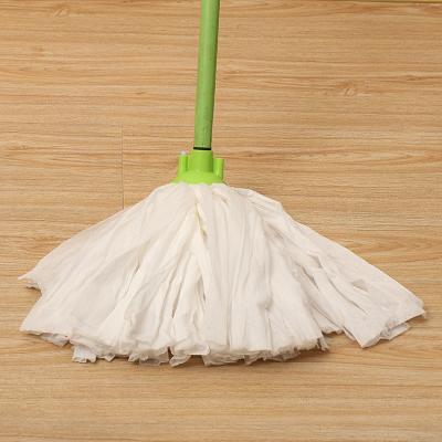 China Viable Wholesale Washable Floor Strip Nonwoven Terry Mop Refill Cleaning Head Replacement for sale