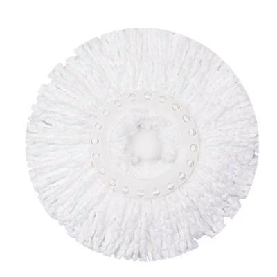 China Sustainable Factory Wholesale Reusable Floor Cleaning 360 Rotation Magic Microfiber Round Mop Head for sale