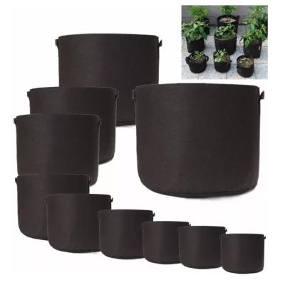 China High Quality New Arrival Non Woven Cloth Garden Flower Fabric Eco-Friendly / UV Felt Outdoor Pot / Long Life Resistance High Quality Grow Bags With Handles for sale