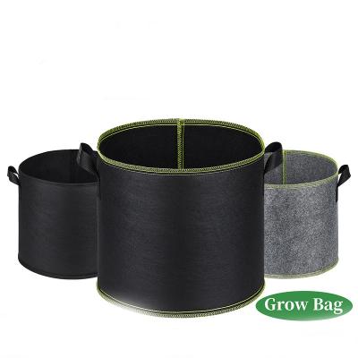 China Eco - Friendly / UV / Long Life Recycled Nonwoven Fabric Pots Felt Pots 1 3 5 10 15 20 45 100 Gallon Large Garden Cloth For Vegetable Potato Plant Grow Bags for sale