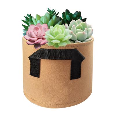 China Eco-friendly / UV Resistance / Long Life Nonwoven Plant Grow Garden Vegetables Bags Aeration Cloth Pot Felt Planter Grow Cloth Pot for sale