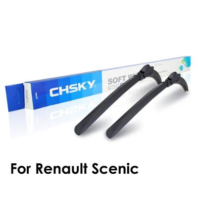 China DOT CHSKY high quality and cheap natural rubber auto wiper blades, automobile wiper product clear vision wiper blade for Renault Scenic, for sale