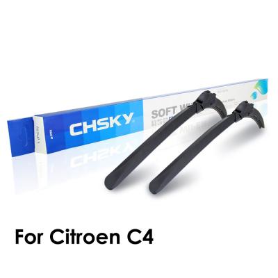 China Citroen C4 auto wiper blades,frameless car wiper blad,China soft natural rubber chsky wholesale hot sale item car wiper for sale