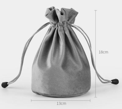 China Safety Jewelry Drawstring Drawstribg Cosmetic Ribbon Perfume Silk Bags Velvet Gift Bag for sale