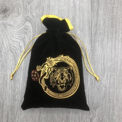 China Security Gift Bags Burgundy Large Jewelry Custom Velvet Drawstring Pouch Bag for sale