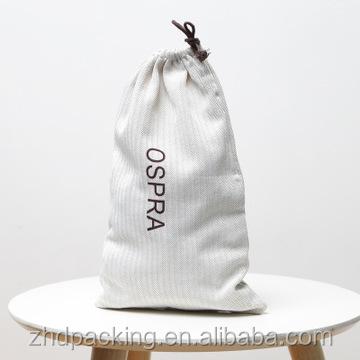 China 2021 Hot Sale White Cotton Drawstring Pouch Recyclable Printed Cotton Drawstring Bag for sale