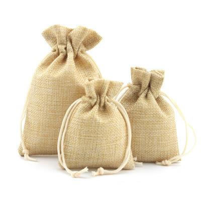 China Shock Resistance Custom Natural Cotton Bean Linen Gift Pouch Drawstring Dustproof Bag For Beans for sale